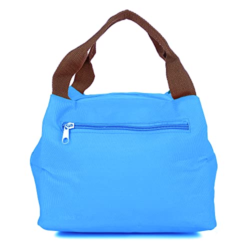 INSTABUYZ Hot & Cold Leak Proof Lunch Bag for Office School Kids Men & Women Storage Bag with Handle 3 Compartments Tiffin Bag (Blue) - Image 5