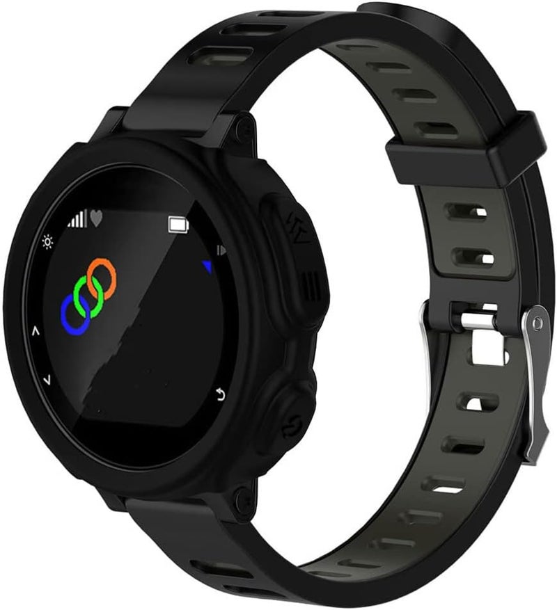 Black Protective Cover Case For Garmin Forerunner 235 735xt Smartwatch - Image 1