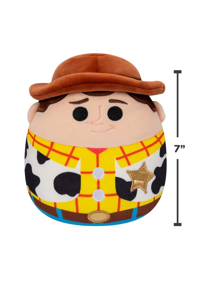 Squishmallows - 7 inch Disney Woody , Officially Licensed Kellytoy Plush Toy, Colorful Soft Toy, Gift for Kids, Girls & Boys Washable Squishy Stuff Toy Multicolor All Age - Image 1