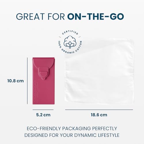 LastTissue® Reusable Cotton Tissue Pack – Sustainable, Durable, Eco-Conscious, Portable & Washable Facial Tissues for Men and Women with Travel Handkerchief Storage Case - Image 4
