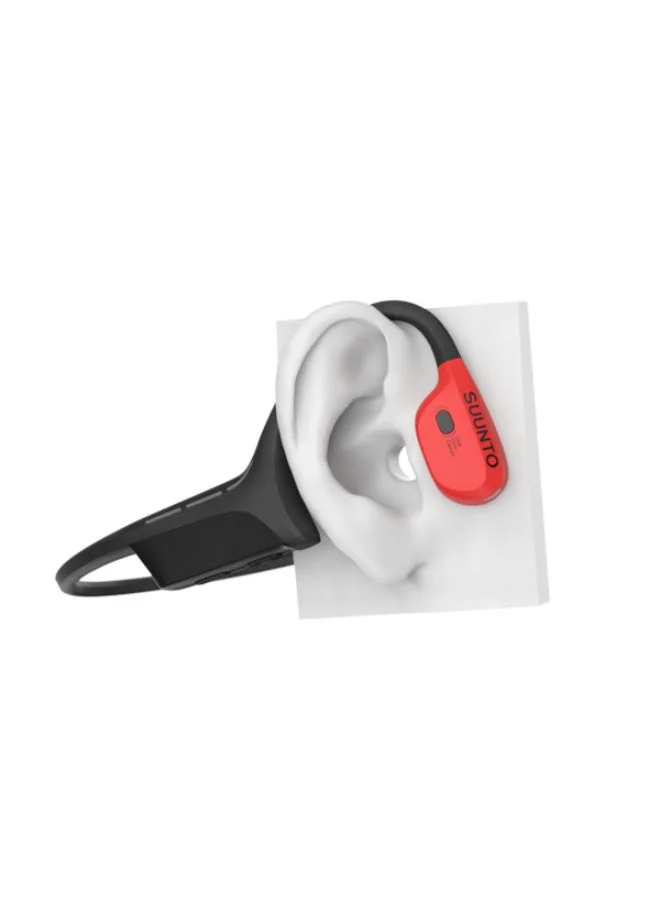 Suunto WING Open Ear Wireless Headphones | Lightweight & Stable, With LED & Smart Head Movement Control, IP67 Water Resistant, Easy & Comfortable Wear,  Made for Outdoor Adventures, Sports Wear - Red