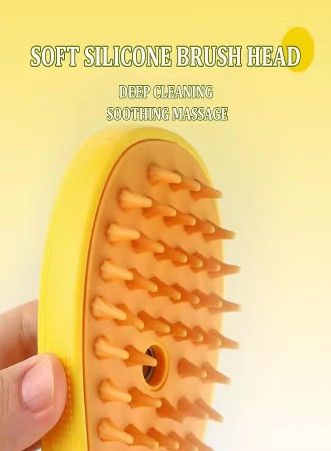 Generic Pet Cat Steamy Brush - 3 In1 Cat Steamy Brush, Self Cleaning Steam Cat Brush, Cat Steamer Brush for Massage, Cat Hair Brush for Removing Tangled and Loosse Hair, Eliminate Flying Hair  - Image 3