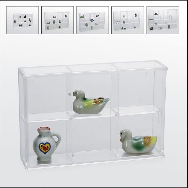 SAFE Rock and Mineral Acrylic Display Case Small with 6 compartments