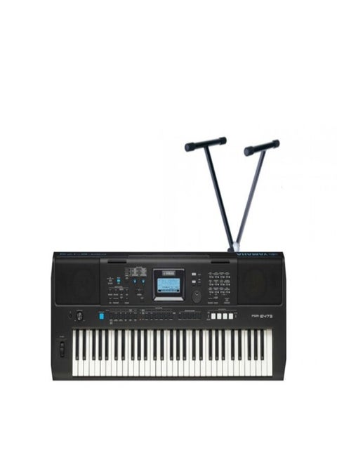 Bundle - Yamaha PSR-E473 61-Key Portable Keyboard With Stand And Adapter
