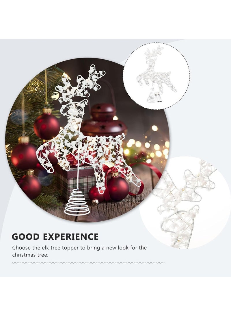 لوبيتيز شجرة عيد الميلاد مصباح سقف الرنة ( مجهزة 20 مصابيح LED ، والضوء الدافئ ، تحتاج إلى 2 بطاريات AA ، باستثناء البطاريات ) القفز مصباح سقف شجرة الغزلان ، مصباح سقف شجرة الأيل ، زخرفة شجرة عيد الميلاد جوفاء التألق الغطاء العلوي شجرة ، ومناسبة للديكور المنزل ، الطرف ، عطلة ، الشتاء وعيد الميلاد ، - Image 4