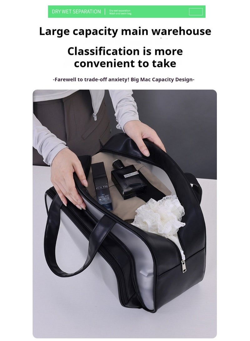 Waterproof gym bag, separates wet and dry areas, can store clothes and toiletries - Image 4