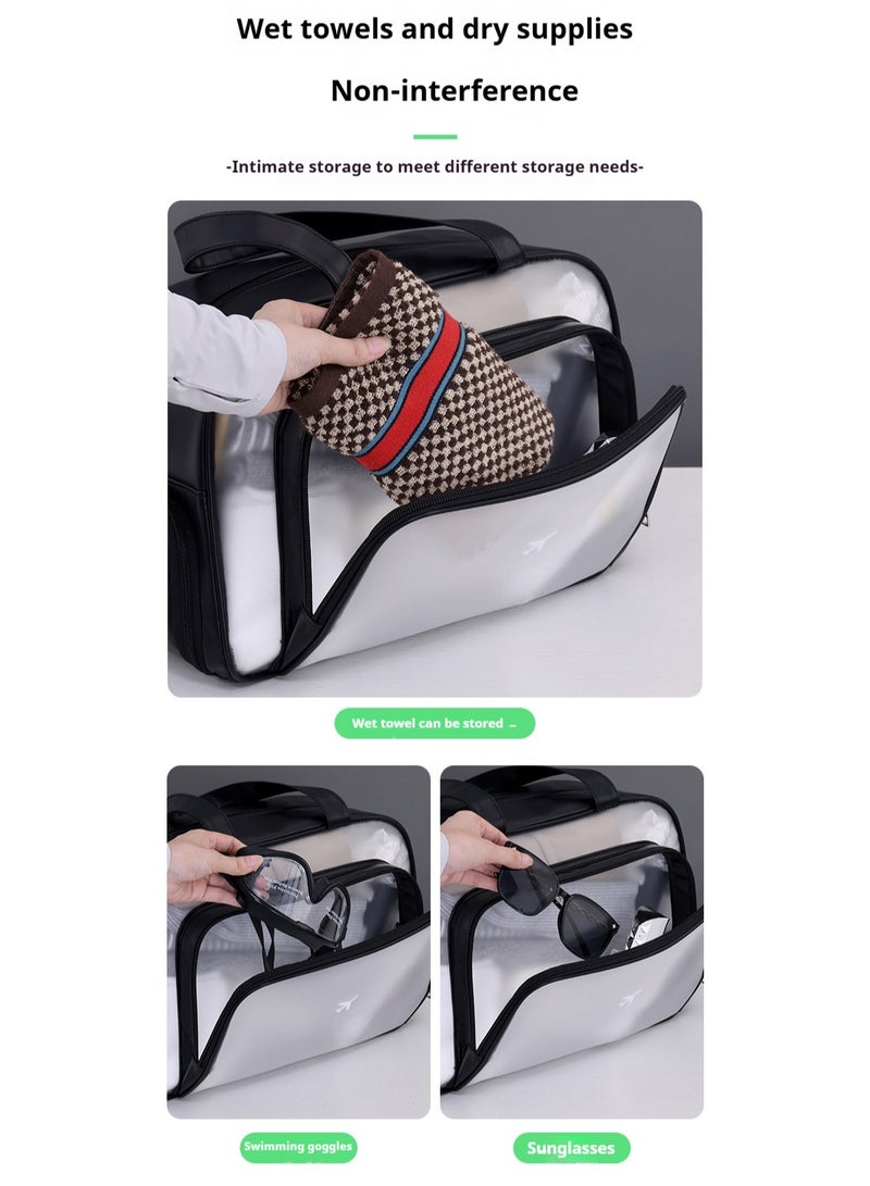 Waterproof gym bag, separates wet and dry areas, can store clothes and toiletries - Image 5