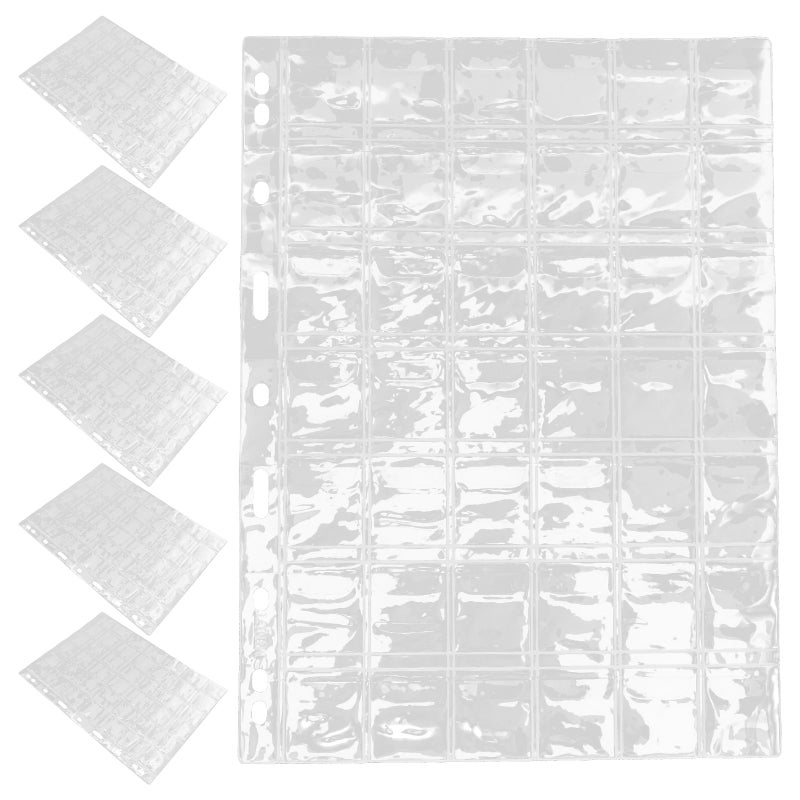12 Sheets of Stamp Storage Binder Pages Transparent Stamp Collecting Album Pages - Image 2