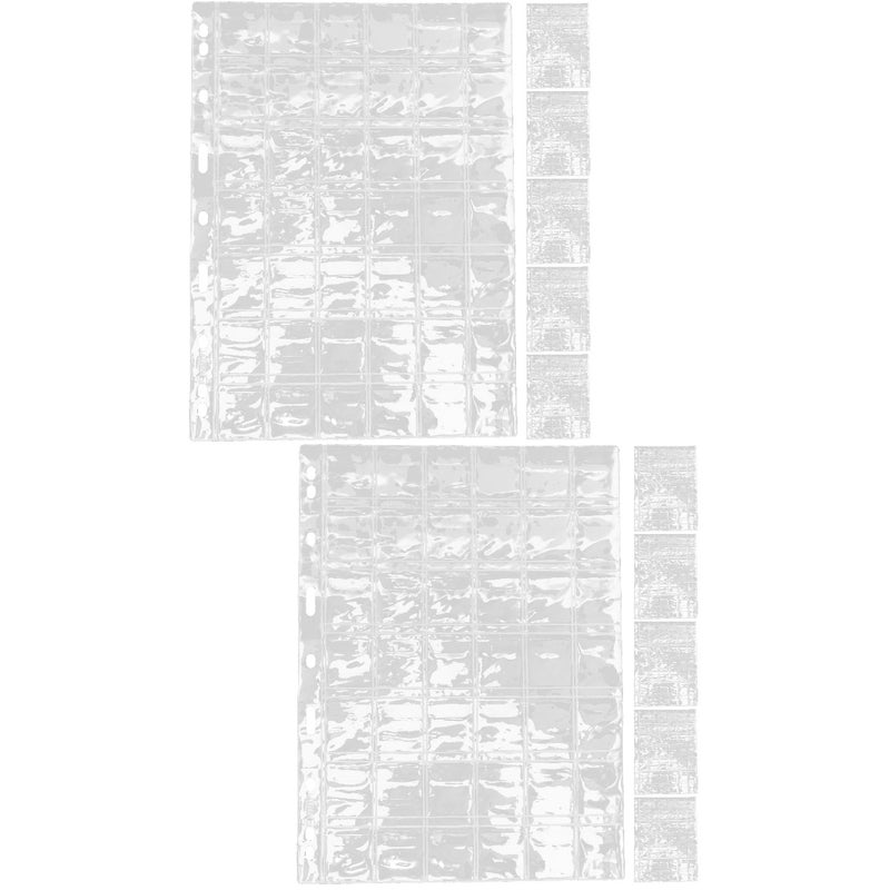 12 Sheets of Stamp Storage Binder Pages Transparent Stamp Collecting Album Pages - Image 1
