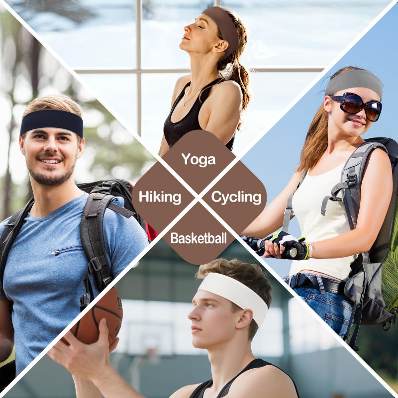 Panleding 12 Pack Headbands for Women, Elastic Soft Hair Bands for Workout, Yoga, Running, Fitness - Image 4