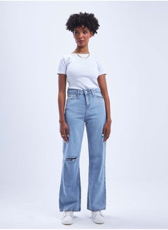 High-Waist Light Wash Degrade Ripped Wide Leg Jeans. - pzsku/Z8503E3BEE71E62FF004BZ/45/_/1721563665/2e49dde3-098f-4571-ac7f-f33b5de30126