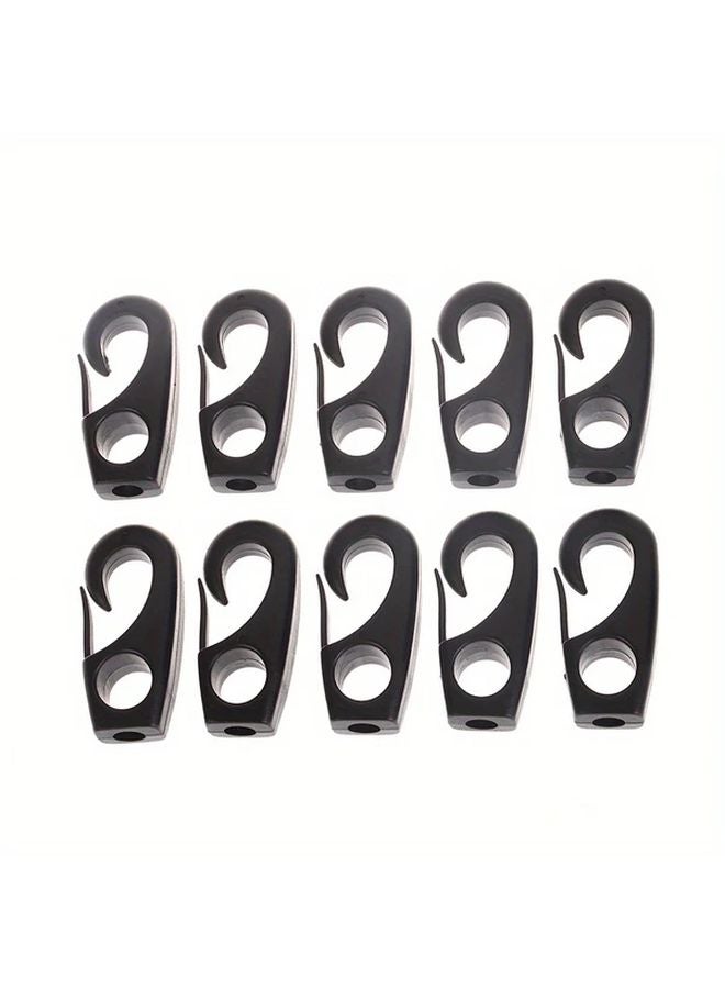 10 قطع من خطاطيف الشد السوداء المتينة للزوارق والكانو والقوارب، حبل صدمة للربط - Image 2