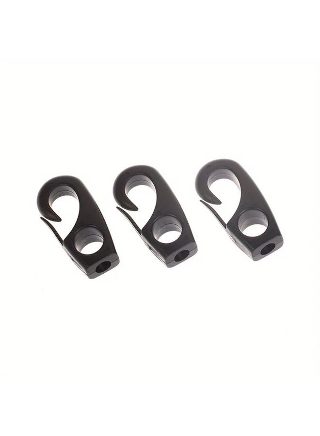 10 قطع من خطاطيف الشد السوداء المتينة للزوارق والكانو والقوارب، حبل صدمة للربط - Image 5