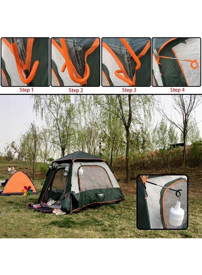Quality Life Quality-Life Camping Lantern Hook Hanger Tent Light Outdoor Lamp Hanger Non-Slip for Camping Hiking Black - 2pcs - Image 4