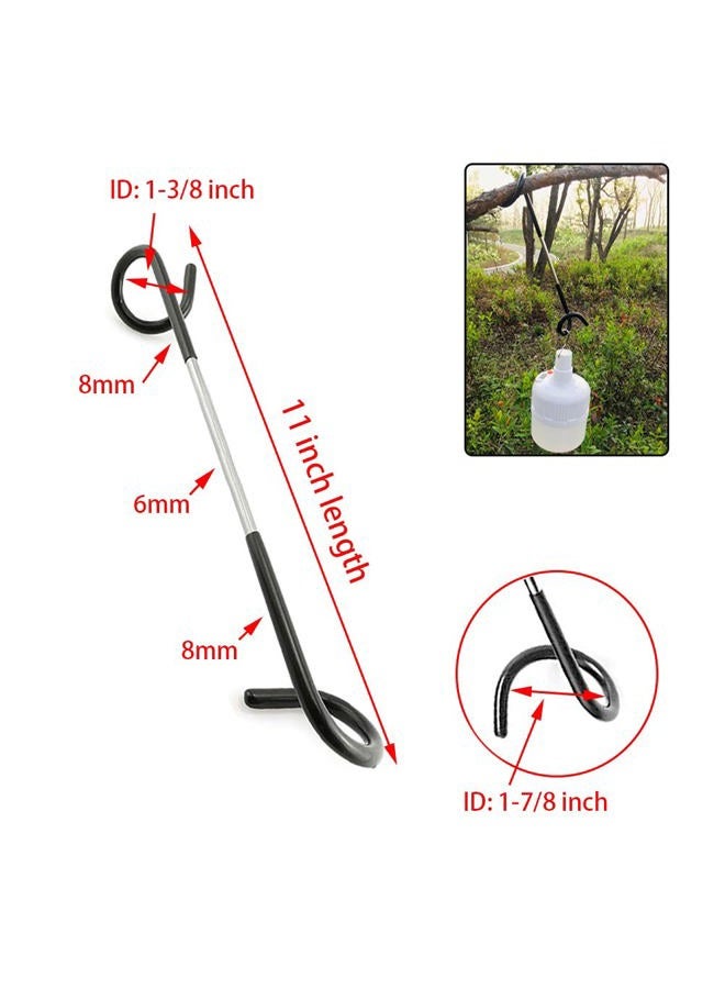 Quality Life Quality-Life Camping Lantern Hook Hanger Tent Light Outdoor Lamp Hanger Non-Slip for Camping Hiking Black - 2pcs - Image 2