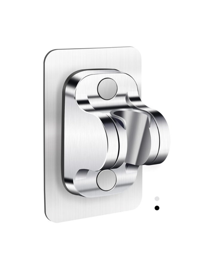Hayat Comfort 2Pcs Shower Head Holder, No Drilling Bidet Sprayer Holder,  Strong Adhesive ABS Shower Holder, Adjustable Wall Mount Shower Bracket for Handheld Shower and Bidet Sprayer(Silver)· - Image 2