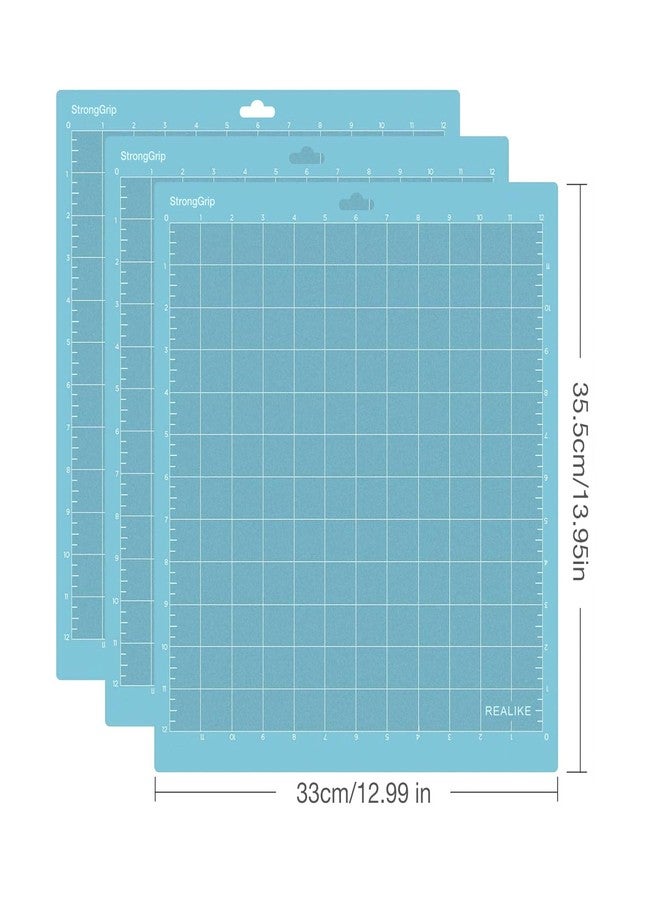 REALIKE StrongGrip Cutting Mat for Cricut Maker 3/Maker/Explore 3/Air 2/Air/One(3 Mats,12x24 inch) Purple Strong Adhesive Non-Slip Cut Mats Replacement Accessories for Cricut - Image 2