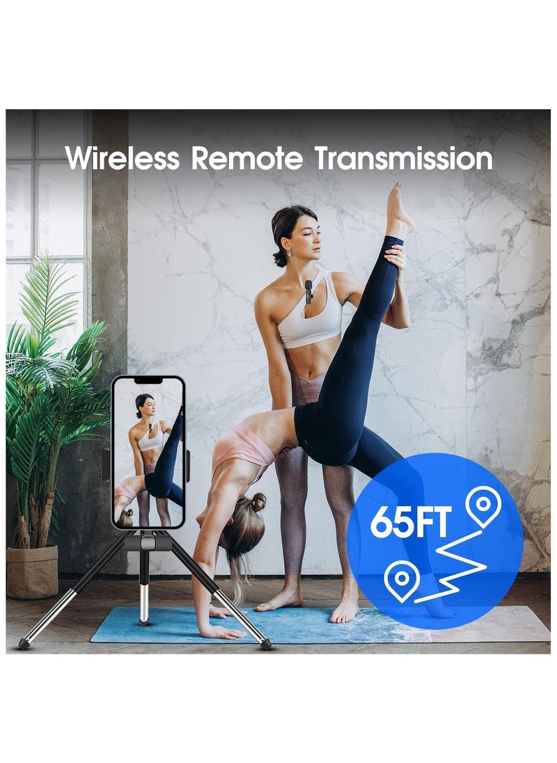 Generic - 2 Pack Wireless Lavalier Microphone for iPhone iPad, Lapel Mics Plug-Play 2.4G Ultra-Low Delay Built-in Noise Reduction Chip 8H Working Time for Video Recording Interview Podcast Vlog YouTube - Image 1