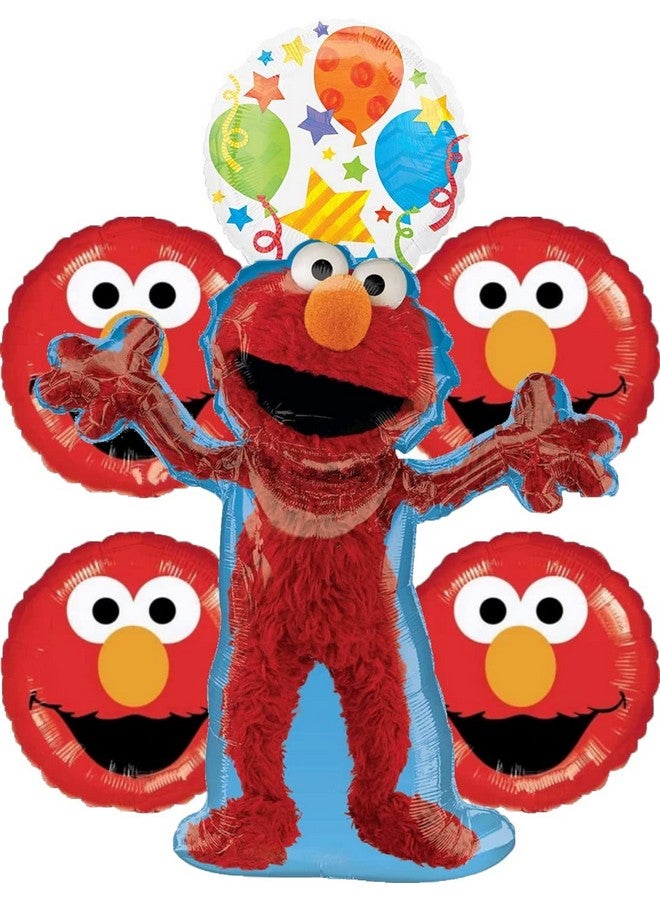 Mayflower Products Anagram Elmo Birthday Party Supplies 6pc Balloon Bouquet Decorations - Image 1