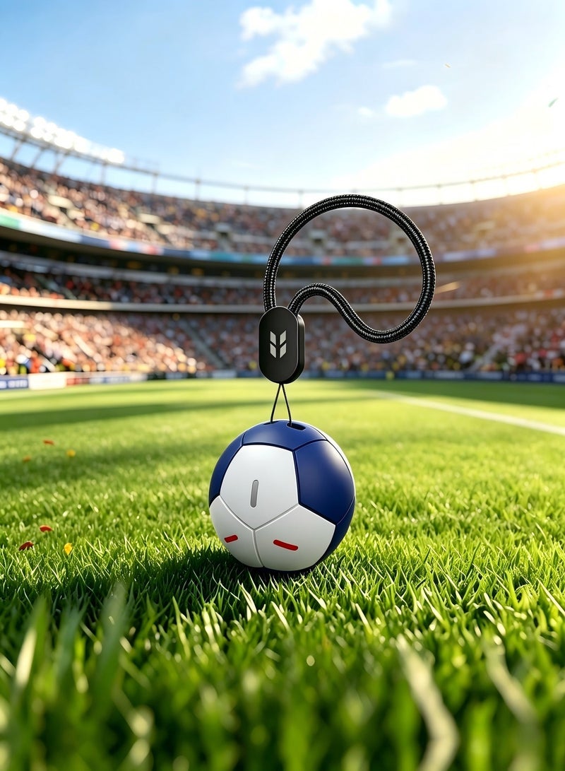 Ugreen FineTrack2 Airtag Tracker Football Design (iOS Only), Apple Tag Works with Apple Find My, Long Battery Life, Glow in the Dark, Smart Tag 110dB Alarm, IP68 for Keys, Wallet, Luggage, Backpacks, Travel-White Blue FR color - Image 1