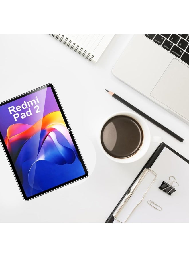 واقي شاشة مقوى لجهاز Redmi Pad 2، زجاج صلابة 9H، طبقة زجاجية للحماية الكاملة، مضاد للخدش، سهل التركيب، خالٍ من الفقاعات، متوافق مع Redmi Pad 2 - Image 5