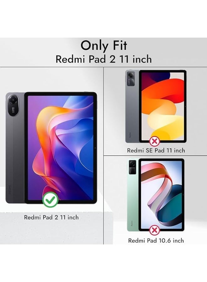 واقي شاشة مقوى لجهاز Redmi Pad 2، زجاج صلابة 9H، طبقة زجاجية للحماية الكاملة، مضاد للخدش، سهل التركيب، خالٍ من الفقاعات، متوافق مع Redmi Pad 2 - Image 2