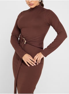 ELLA Bodycon Dress With Belt Detail  - Image 3