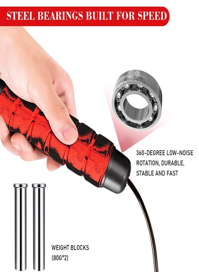 Redify Weighted Cordless Jump Rope for Fitness[Suitable for Different Ages and Levels] Ropeless Jump Rope for Boxing MMA WOD Training, BOD Rope Beachbody MBF,High Speed Rope Skipping for Narrow Space - Image 4