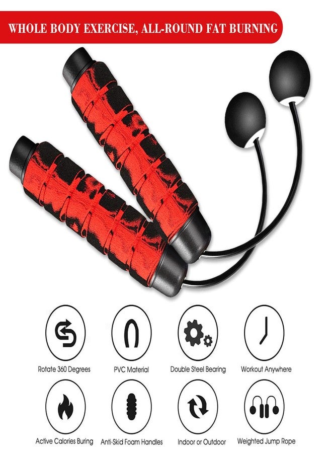 Redify Weighted Cordless Jump Rope for Fitness[Suitable for Different Ages and Levels] Ropeless Jump Rope for Boxing MMA WOD Training, BOD Rope Beachbody MBF,High Speed Rope Skipping for Narrow Space - Image 5