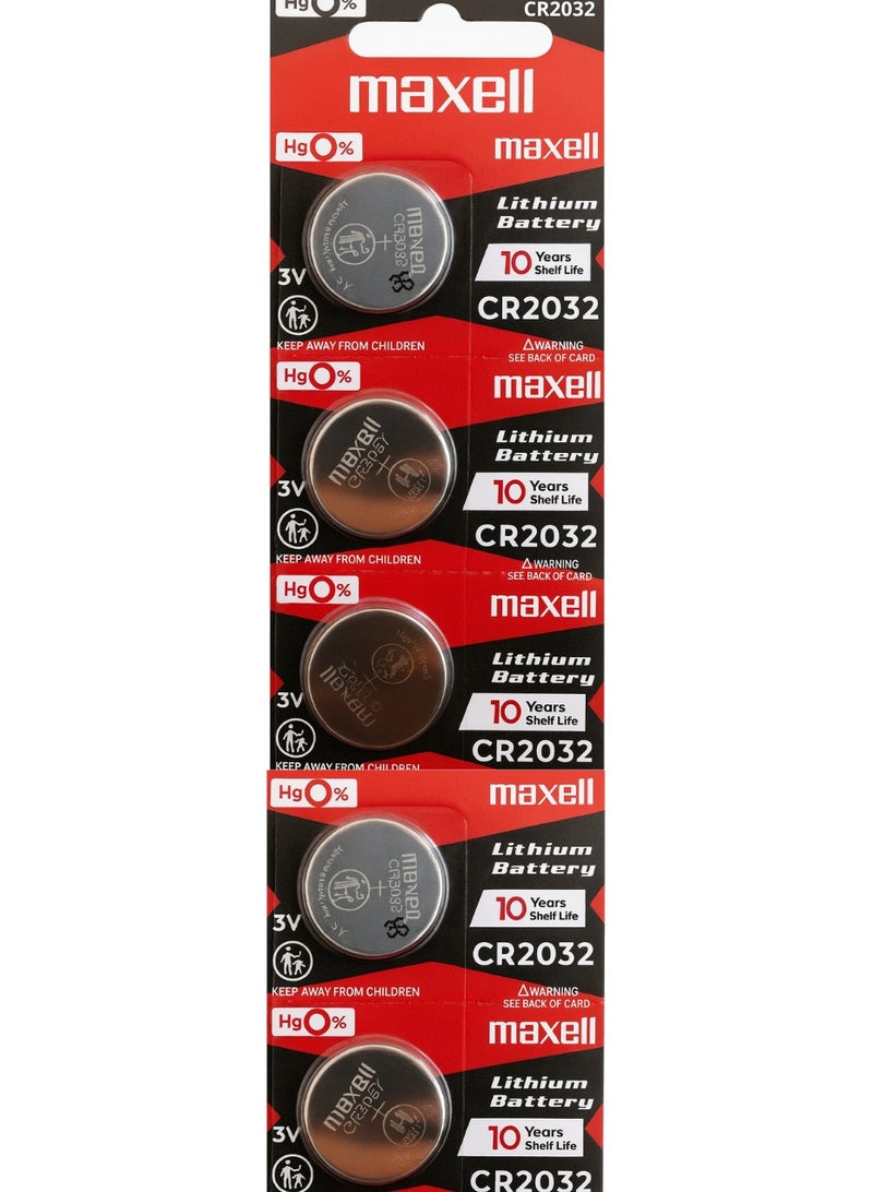 ماكسل بطارية ليثيوم من 5 قطع طراز CR2032