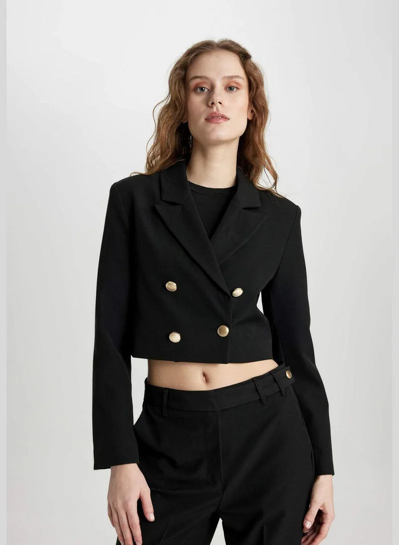 DeFacto Crop Jacket Collar Blazer