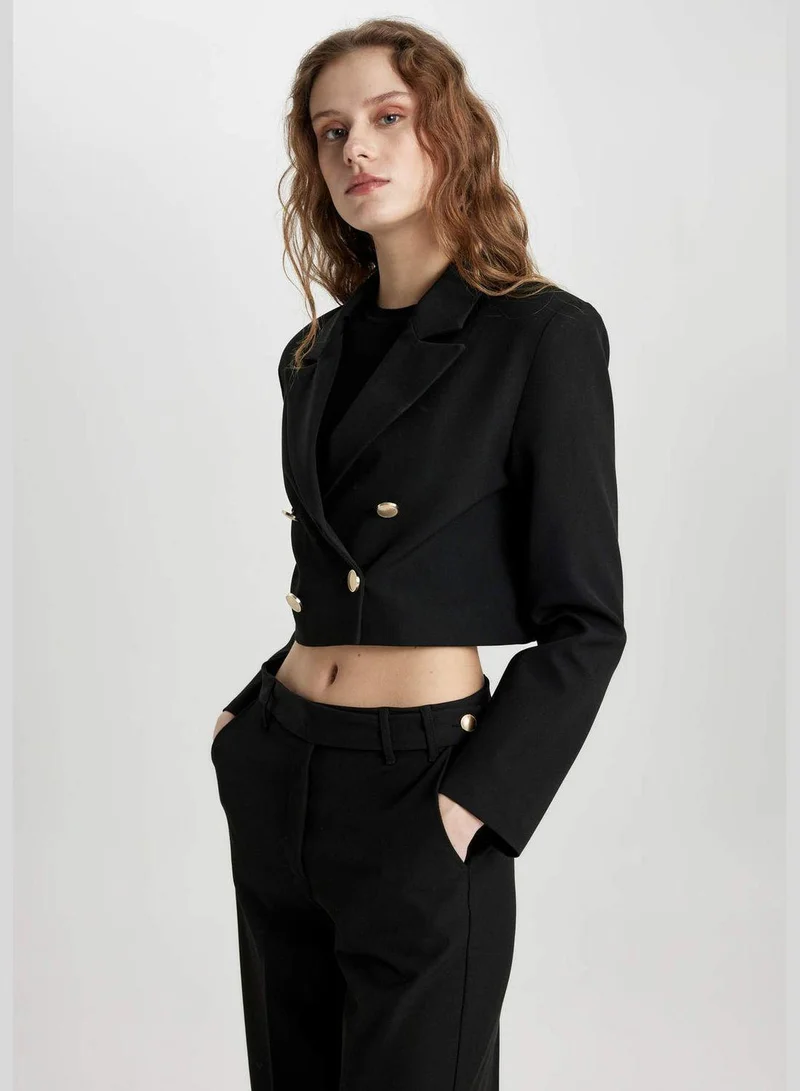 DeFacto Crop Jacket Collar Blazer