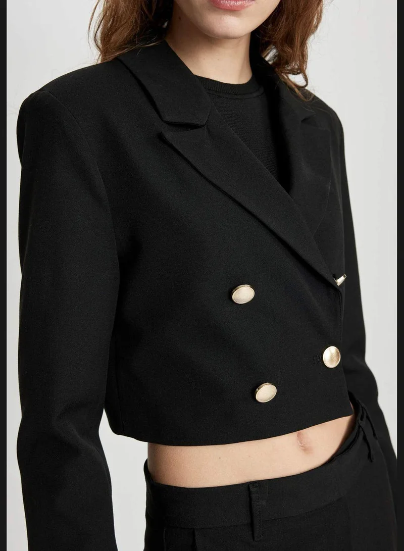 DeFacto Crop Jacket Collar Blazer