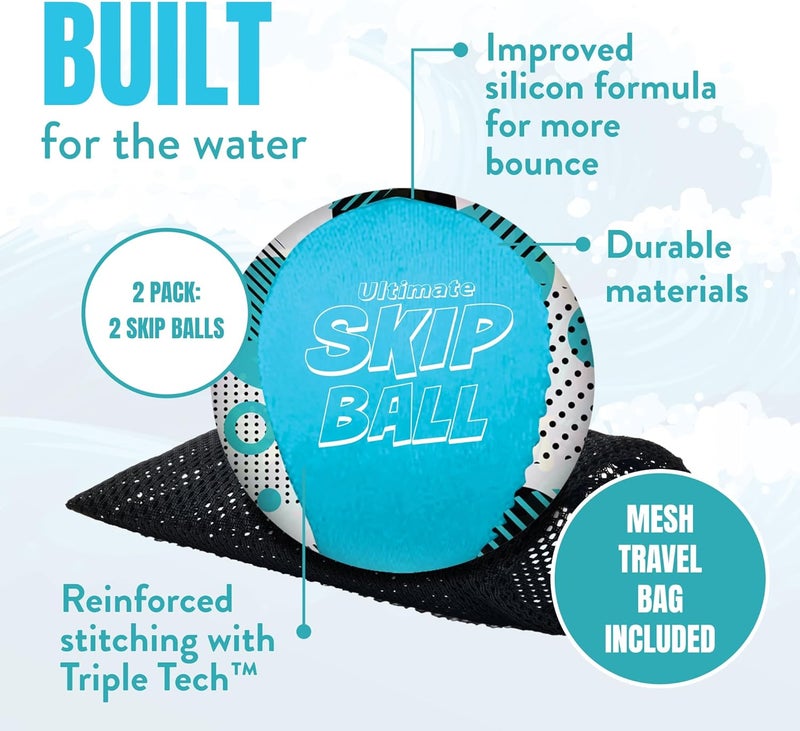 Activ Life The Ultimate Skip Ball – Water Bouncing Ball (2 Pack) Create Lasting Memories with Your Friends & Family at The Beach, Lake or Pool - Great for All Ages - Image 4