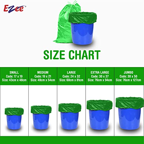 Ezee Disposable Plastic Garbage/Trash Bags (30" X 50", Black, Pack of 3) - Image 5