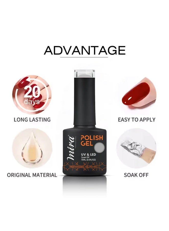 Mira Professional Nail Art Gel Nail Polish 15ml #065 Professional salon spa and Home - Image 2