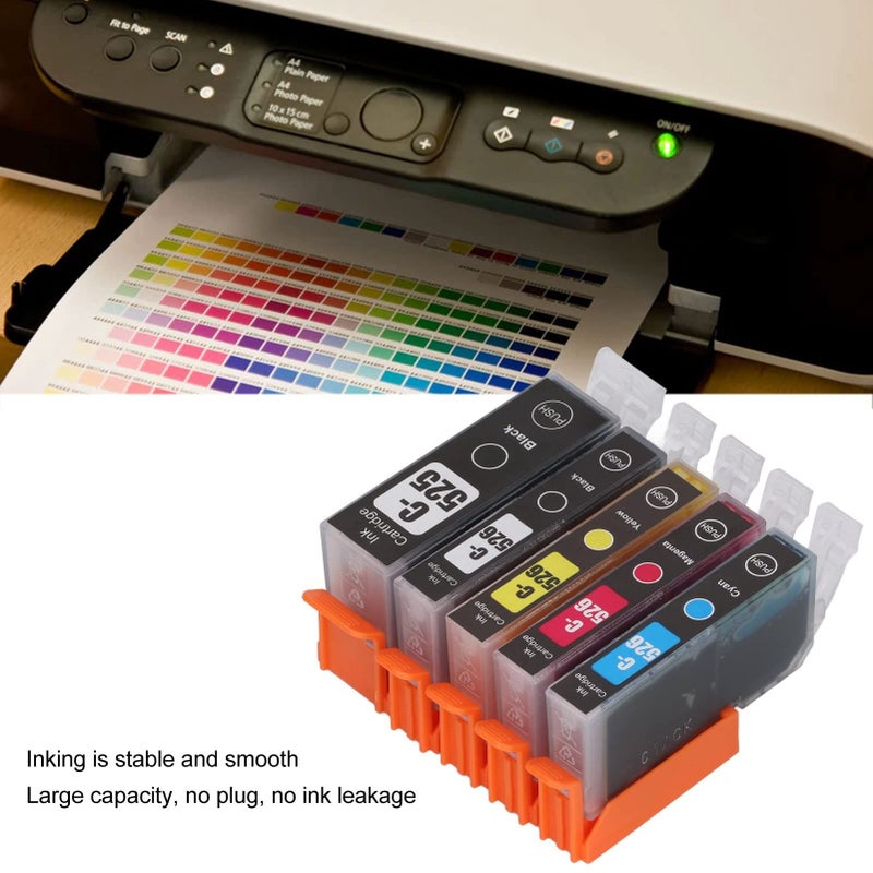 Large Capacity 5 Color Combo Ink Cartridges For Pixma Printers Clear Printing - Image 3