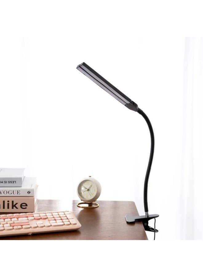 Eye Protection Dimming Clip Double Head Lamp Multifunctional Learning Table Lamp Bedside Reading Table Lamp Folding Lighting Table Lamp-Specifications:Clip Table Lamp Black (color Box Packaging)  - Image 2