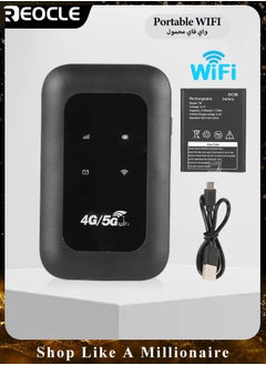 REOCLE Mobile WiFi Hotspot 4G LTE Unlocked Wi-Fi Hotspot Device Wireless WiFi Router Pocket Portable WiFi Hotspot Mobile Travel-Friendly Mobile Travel Router  - Image 1