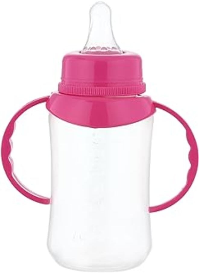 Five Fives Icare feeding bottle bpa-free with handle- 150 ml - pink 