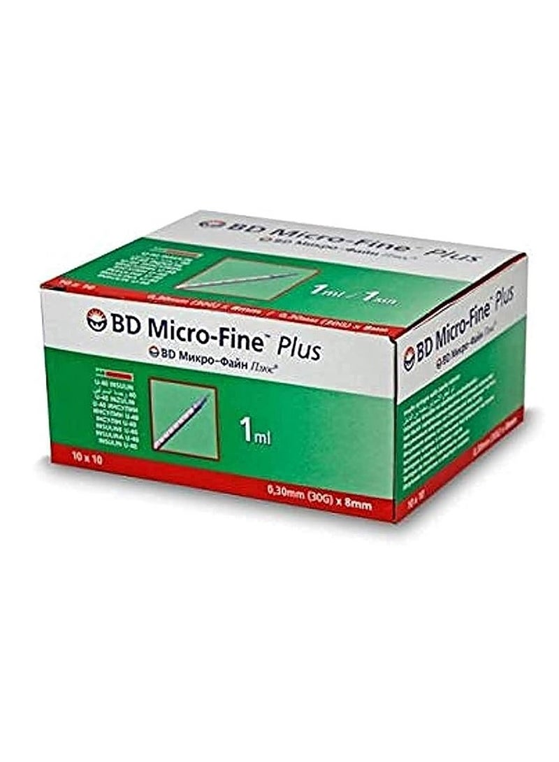 BD BD Medical Micro Fine Plus 1ml Insulin Syringes- 8mm/30 Gauge (100)