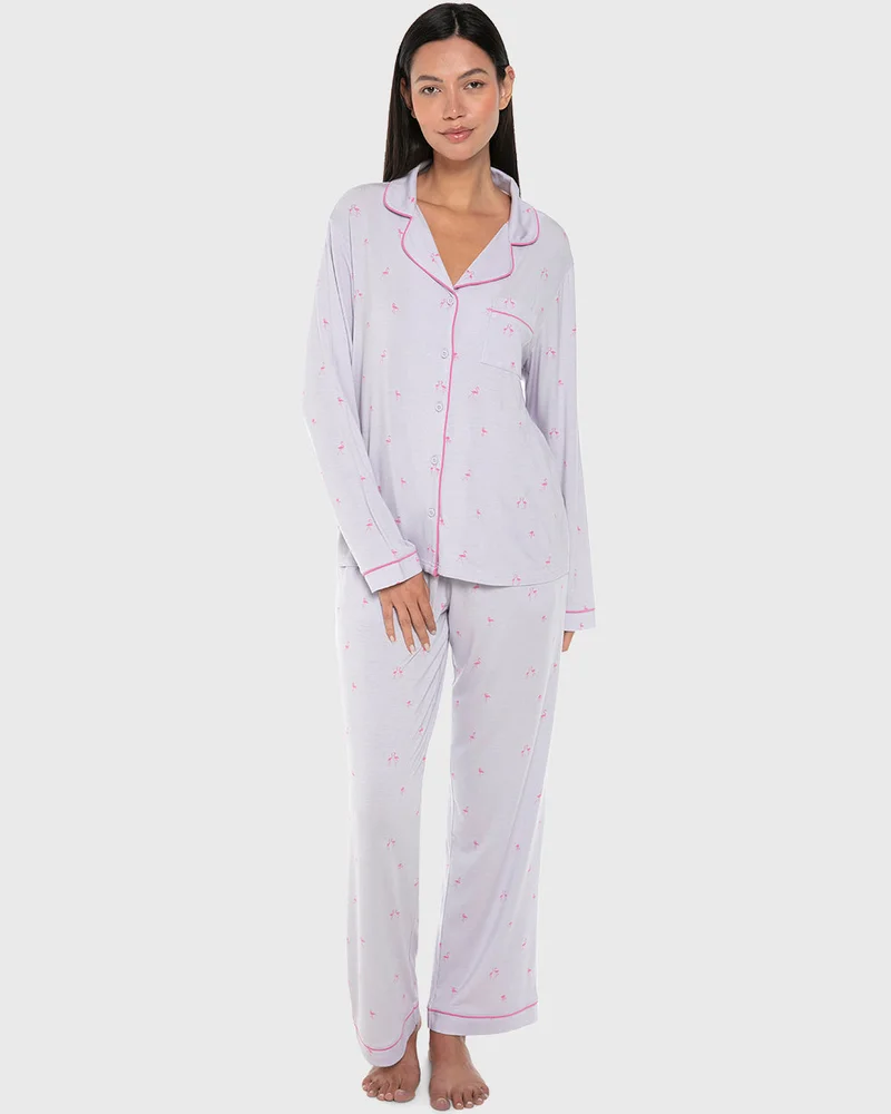 ايسلا اند ايفي Isla & Evie Modal Two-Piece Long Pajama Set