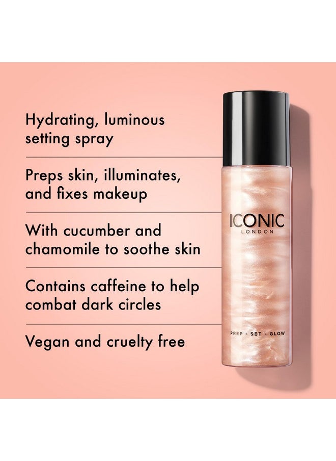 ICONIC LONDON ICONIC LONDON Prep-Set-Glow | Hydrating + Setting + Glowing Spray, 3-in-1 Formula for a Dewy, Radiant Finish, Cruelty-Free, Vegan Makeup, 4.22 Fl oz  - Image 2
