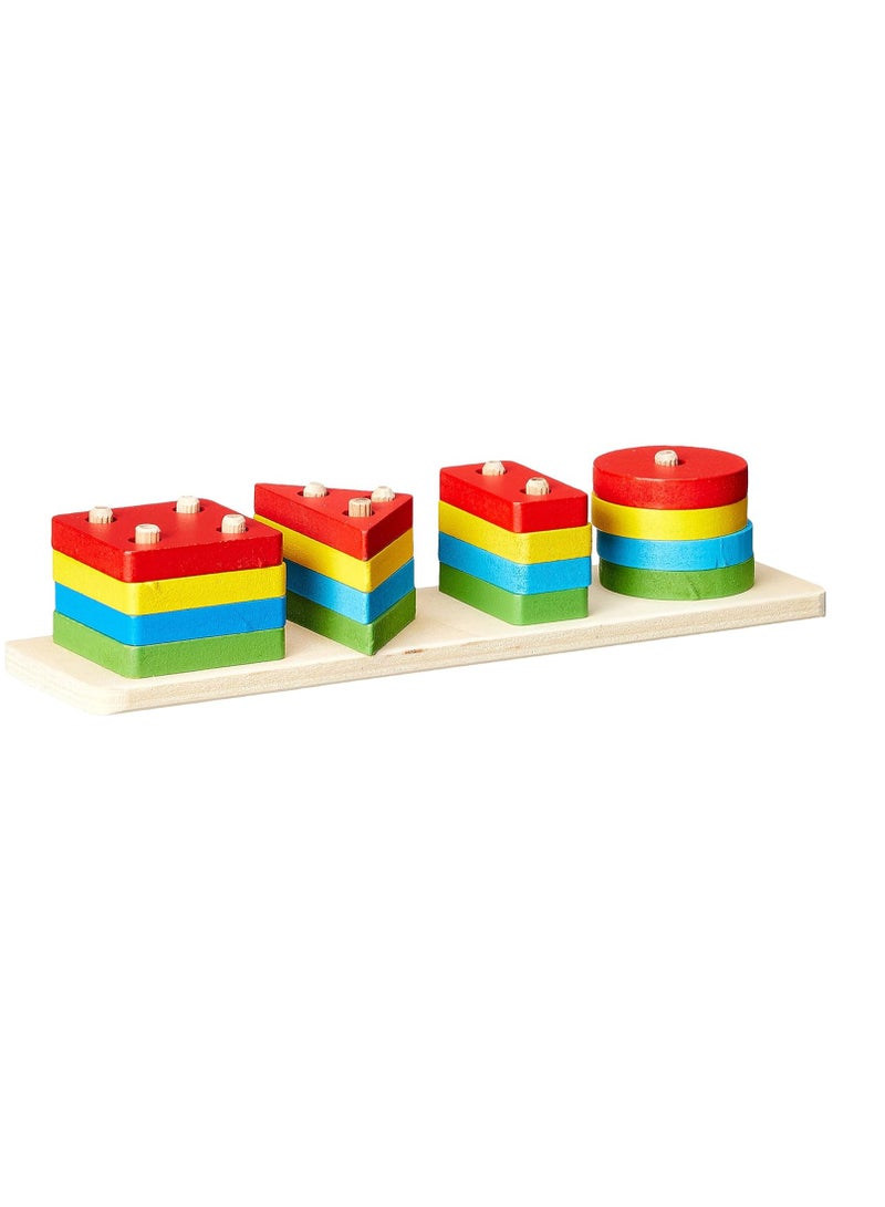 Wooden geometric shapes learning game for children - Image 1