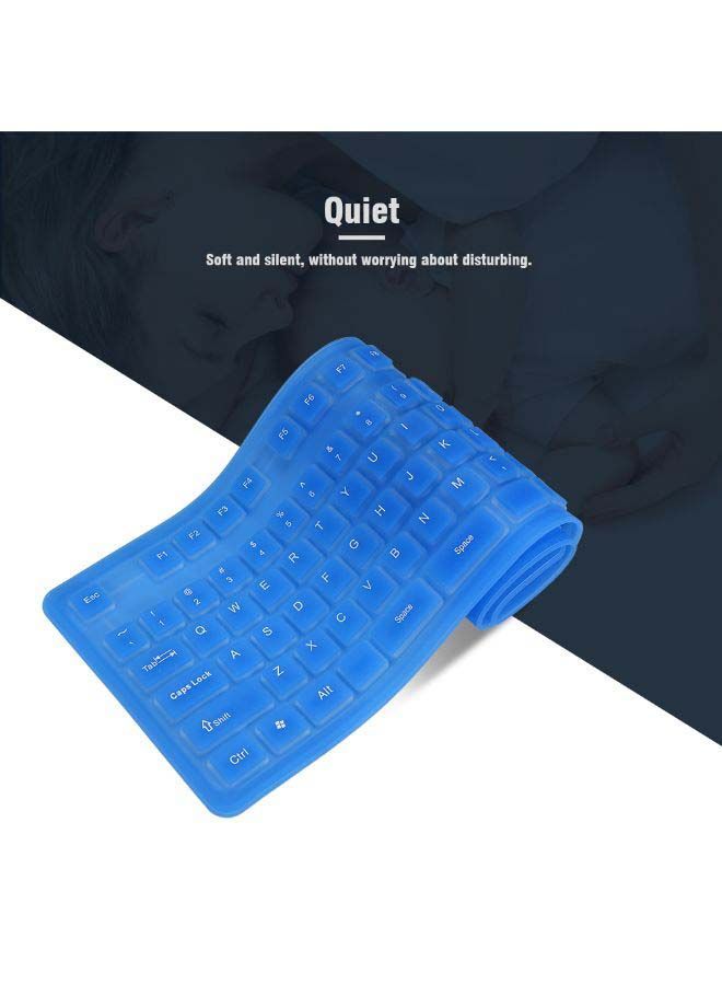 NIBEMINENT Flexible Rollup Keyboard - English Blue - Image 3