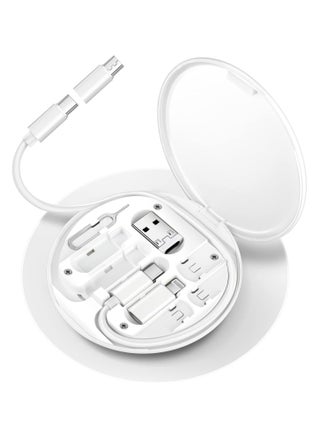 HESIMING Multi Charging Cable Adapter Set,USB C to Micro USB/Lightning/USB A Cable Convertor Adapter Kit Can Use as Phone Holder(White) - pzsku/Z8504FF49BCC45FACF1DFZ/45/_/1726409196/efebe789-b95a-49ba-a5ad-51da650de6cd