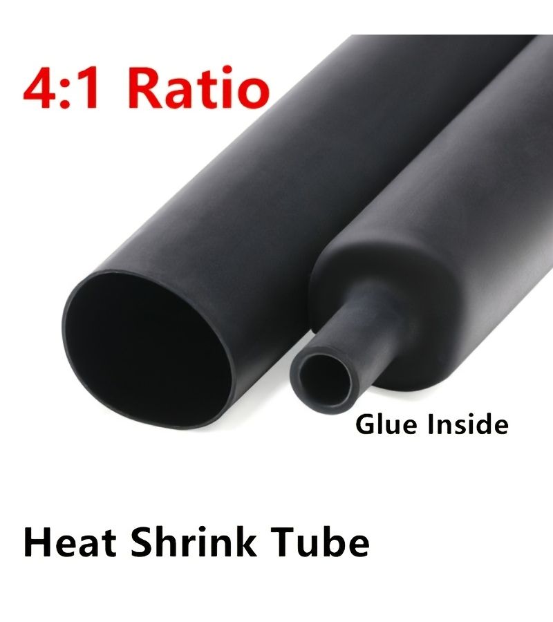 1m 4mm 4 1 Ratio Heat Shrink Tubing Kit Polyethylene Terephthalate for Electrical Connectors Cord Repair Insulation - Image 3