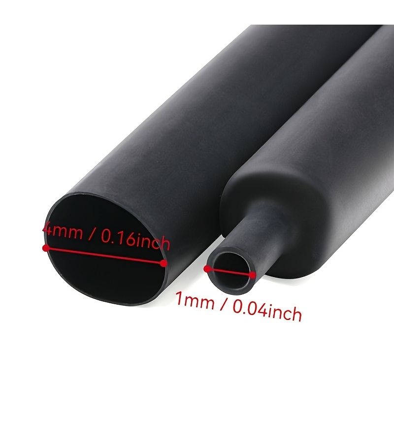 1m 4mm 4 1 Ratio Heat Shrink Tubing Kit Polyethylene Terephthalate for Electrical Connectors Cord Repair Insulation - Image 2