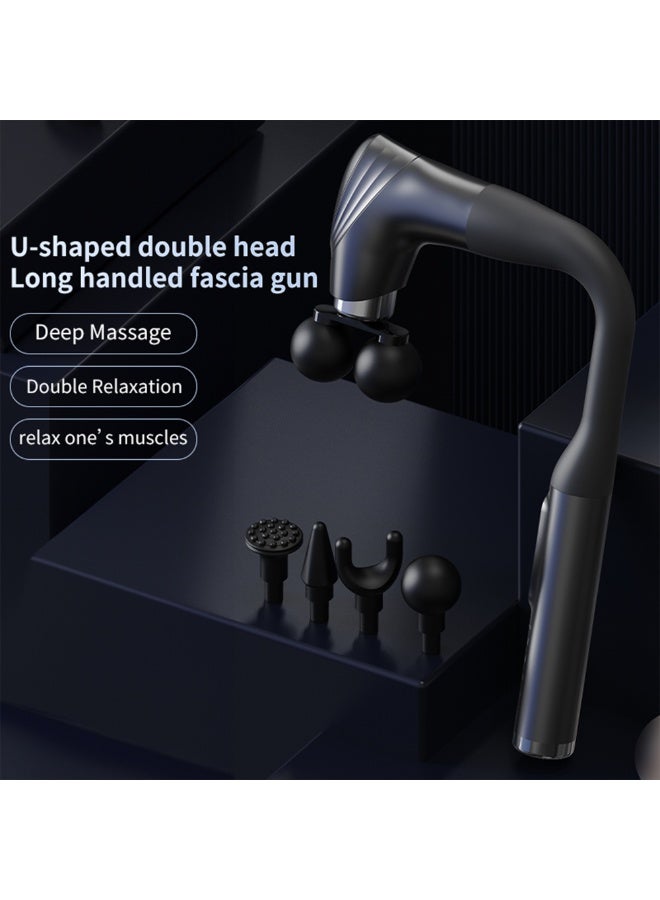 J-Shape Full Body Massage Hammer, 5 Interchangeable Heads, 25W Motor, 1–12 Speed Gears with Modes P2 & P3, 1800–3200 RPM, Lightweight & Quiet with Type-C Fast Charging - Image 3