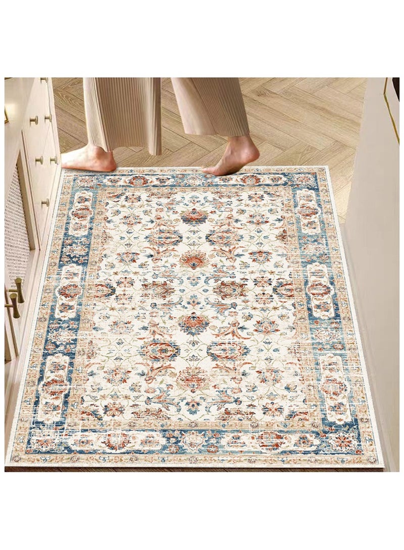 Retro Persian style living room coffee table bedroom carpet - anti slip, stain resistant, easy to clean, washable, soft and comfortable area carpet - Image 3